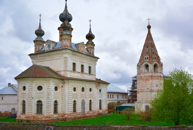 The old cathedral with a bell tower