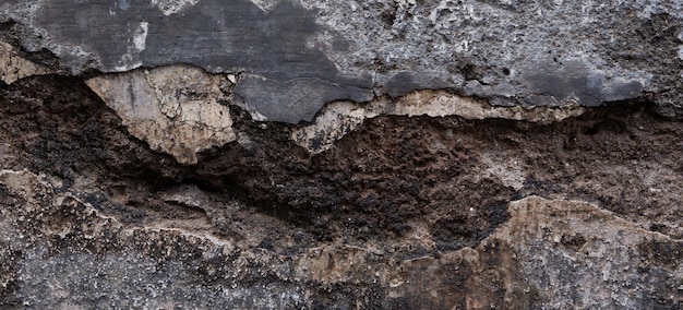 Old cement full of stains and scratches can be used as a background