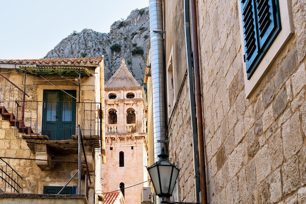 Old church tower at Omis, Dalmatia, Croatia