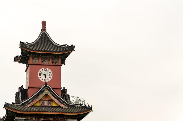 The old clock tower in china tower in Chinese style