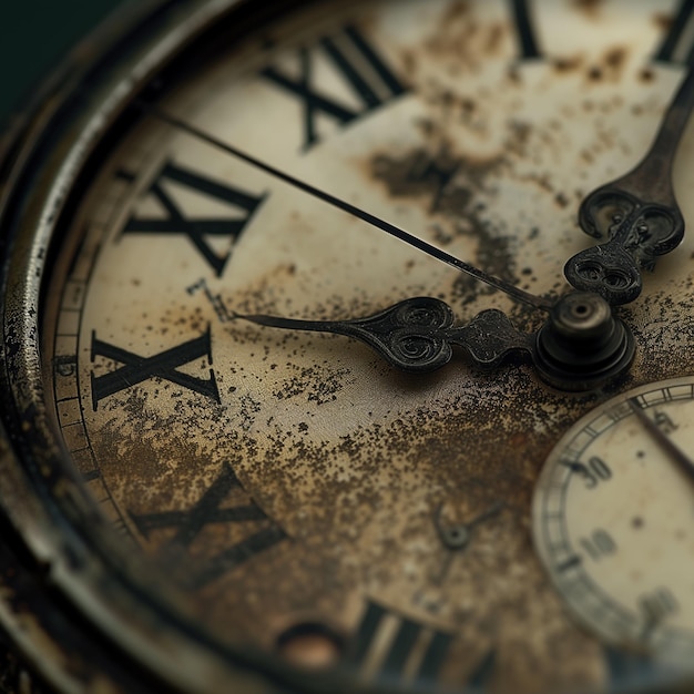 an old clock with roman numerals and numbers