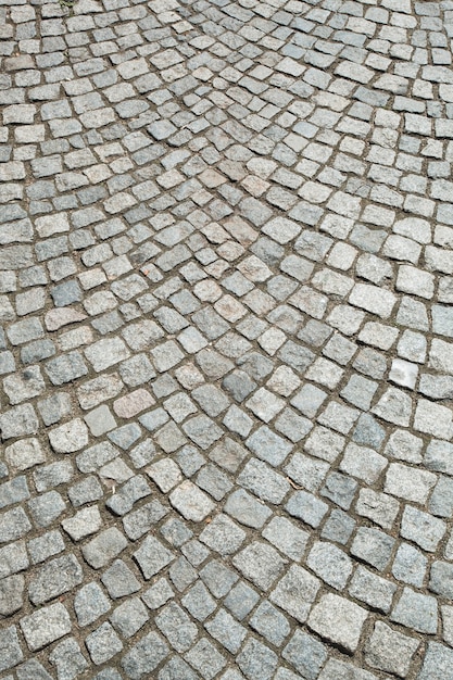 old cobblestone pavement on street