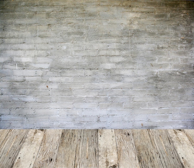 Old concrete wall and wood floor background