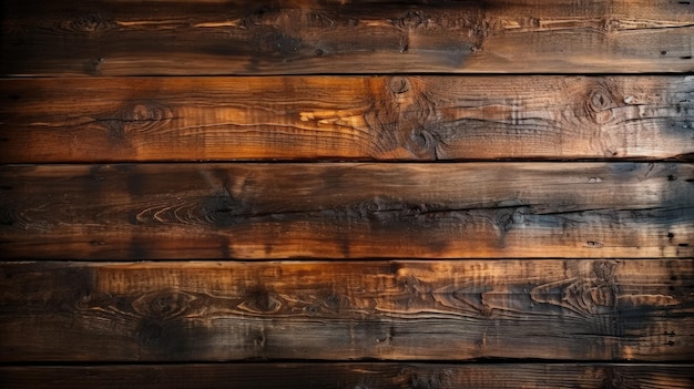 Old Dark Brown Wooden Planks Texture Background