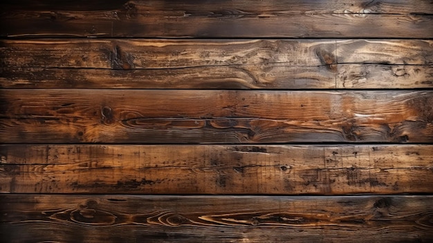 Old Dark Brown Wooden Planks Texture Background