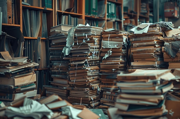 Old Documents and Folders Ready for Shredding in Munich