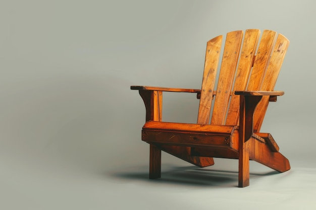 Old Fashioned Wooden chair Isolated on Solid Background