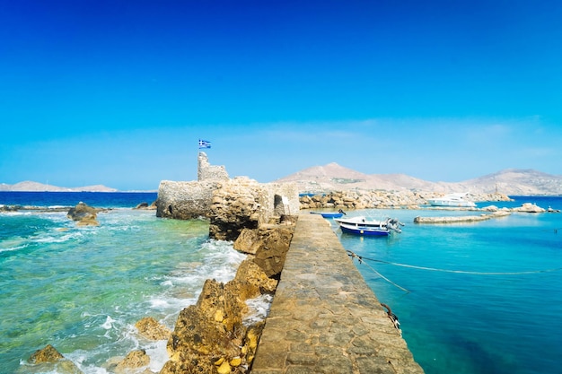 Old fortress in Naoussa Paros island