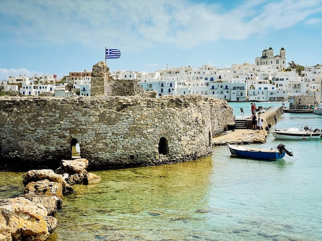 Old fortress in Naoussa Paros island