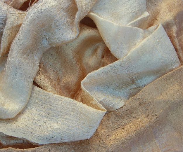 Old gold color silk 