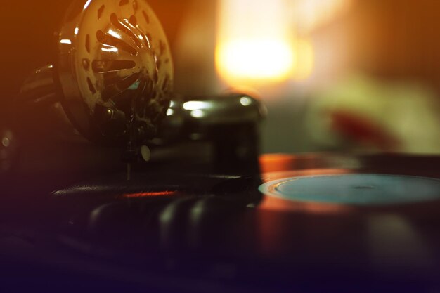 Old gramophone closeup