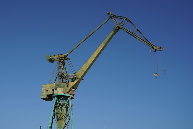 Old green metal crane malta