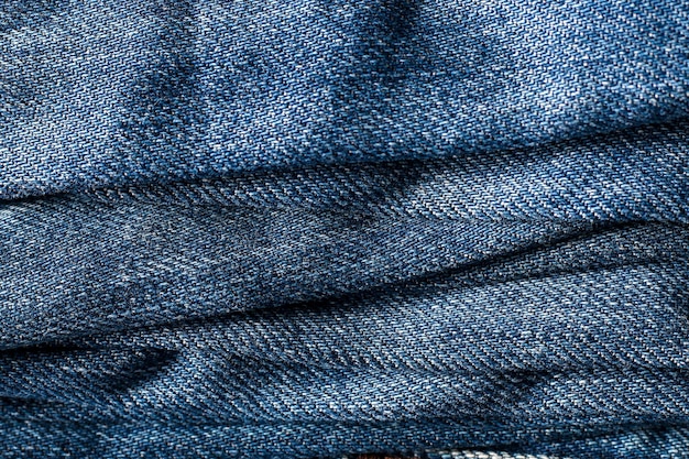 Old grunge blue jeans texture background