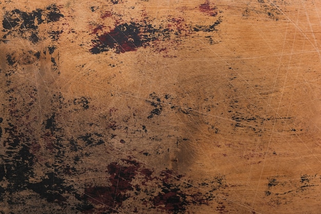 Old grunge scratched wooden background texture Brown color