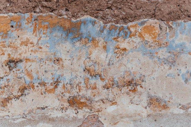 Old grunge texture wall with peeling plaster