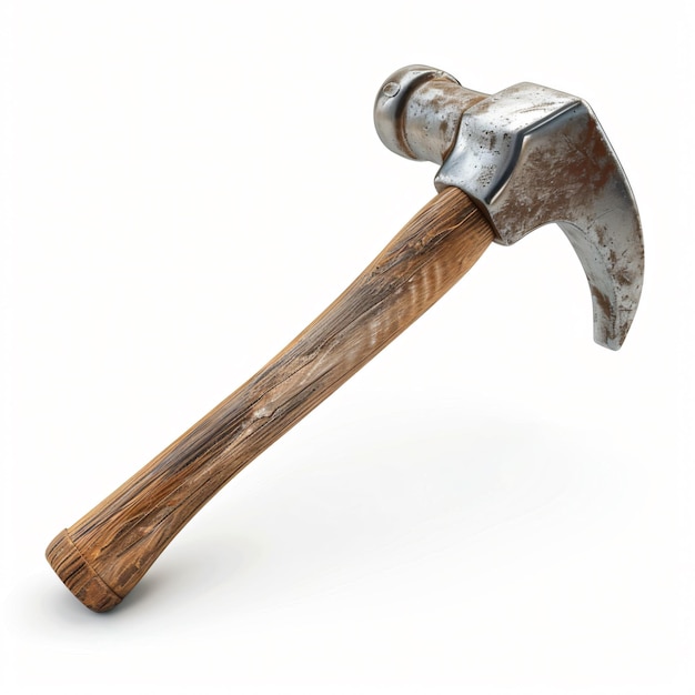 an old hammer with a wooden handle and a wooden handle