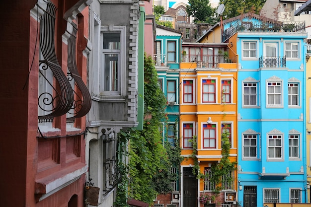 Old Houses in Fener District Istanbul Turkey