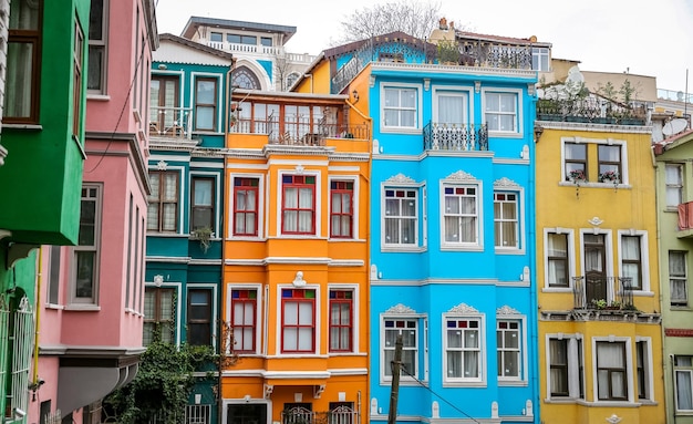 Old Houses in Fener District Istanbul Turkey