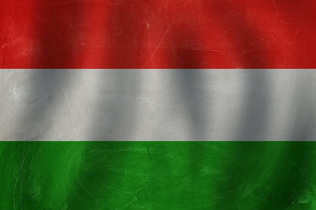 Old Hungary flag background Travel or Business Concept