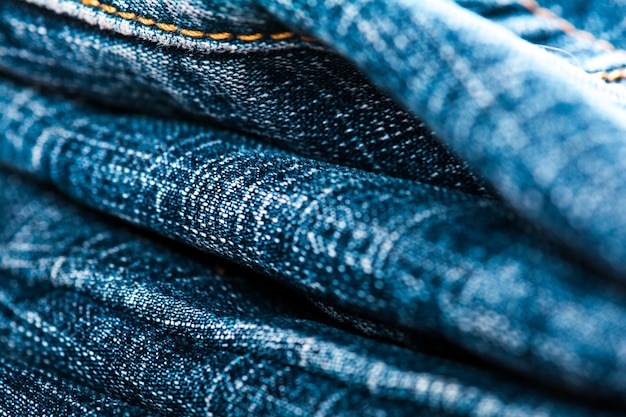 Old jeans Denim Selective focus