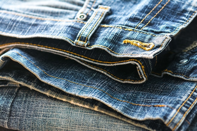 Old jeans Denim Selective focus