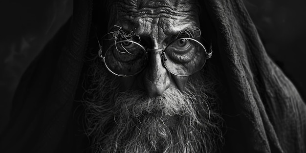 Old man with glasses