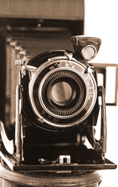 Old mechanical photo camera