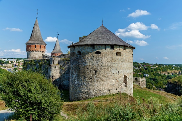 The old medieval castle of the city of Kamenetz-Podolsky