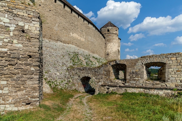 The old medieval castle of the city of KamenetzPodolsky one of the historical monuments