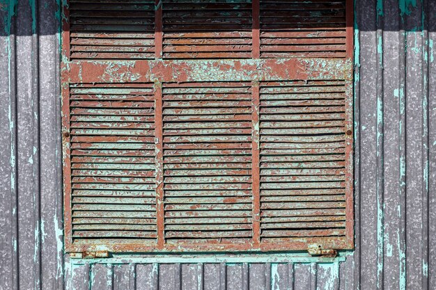 Old metal grates with old green paint. High quality photo