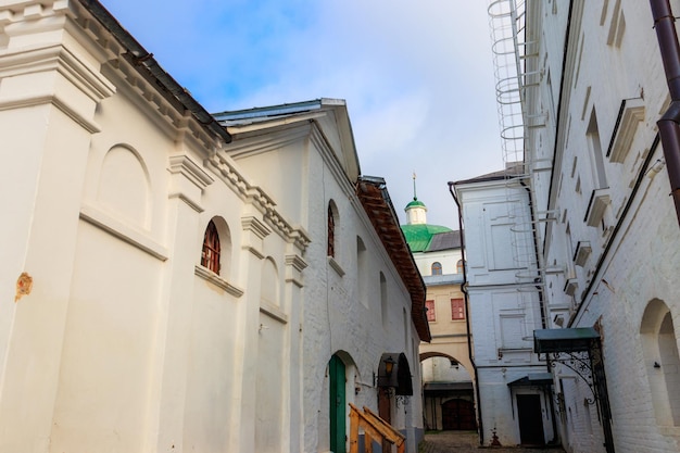 Old narrow street in Trinity Lavra of St Sergius in Sergiev Posad Russia