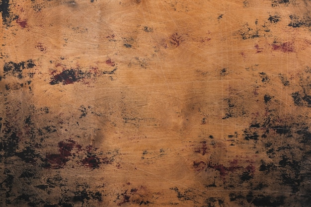 Old natural wooden scratched background close up texture - Image