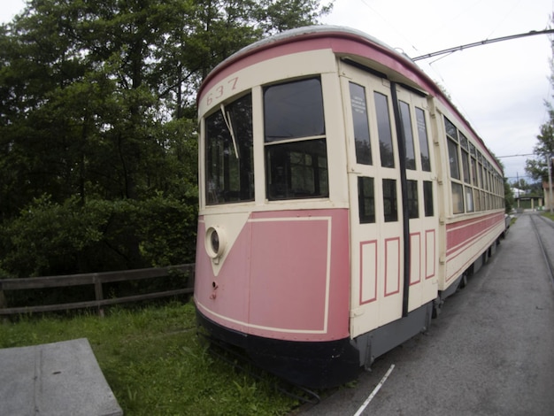 Old new york tram red wagon 1939