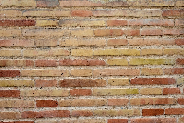 Old orange brick wall background texture in high resolution