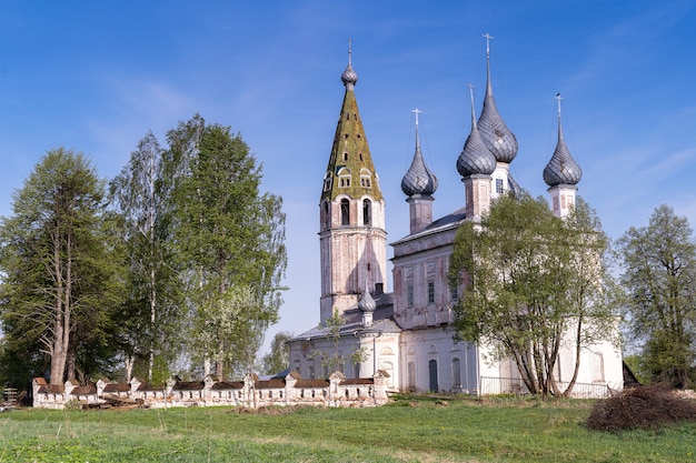 Old orthodox church in Russian village.