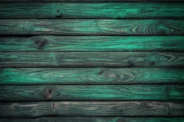 Old painted wood wall texture or background Green and black color