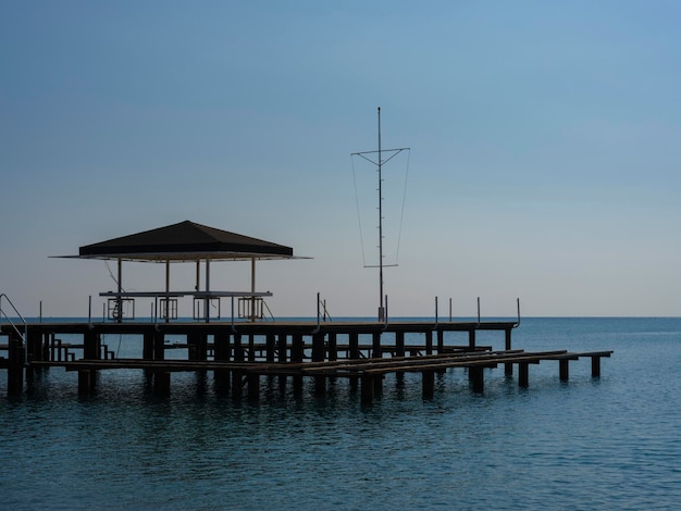 Old pier and seascape