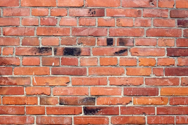 Old Red brick wall background texture