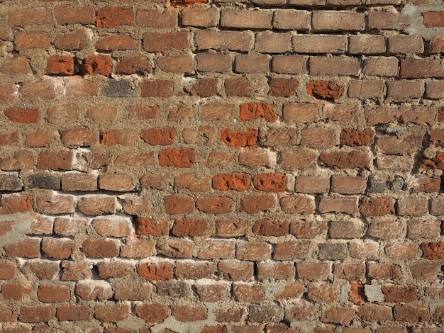 Old red brick wall background