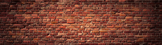 Old Red Brick wall panoramic view