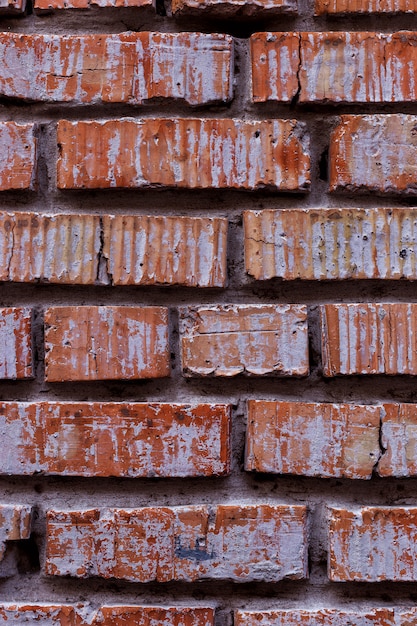 Old red brick wall, rustic texture