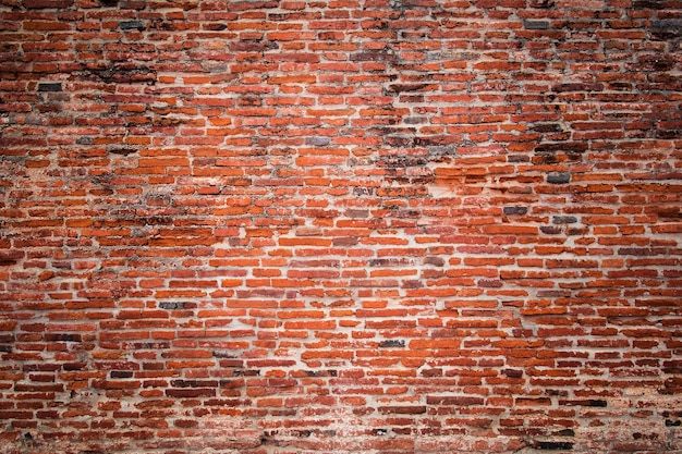 Old red brick wall texture background