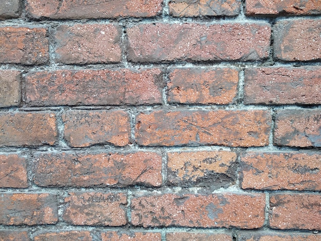 Old red brick wall texture background