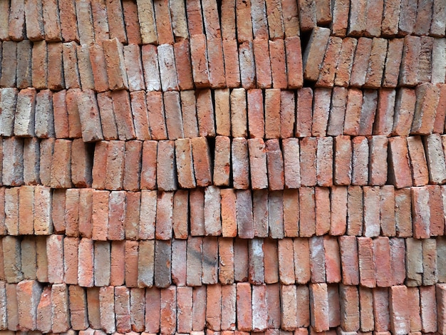 Old red brick wall texture