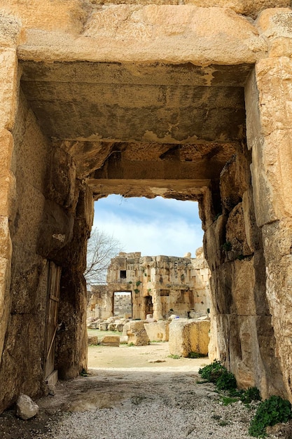 The old Roman ruins at Baalbeck Lebanon