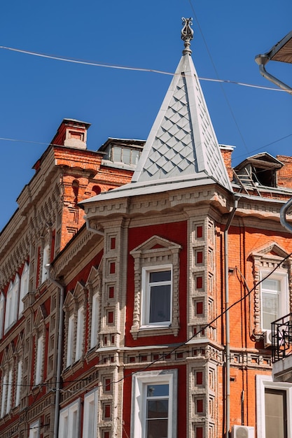 Old roofs of houses in the Gothic style 3676