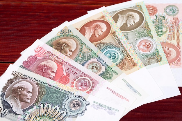 Old Russian ruble a business background