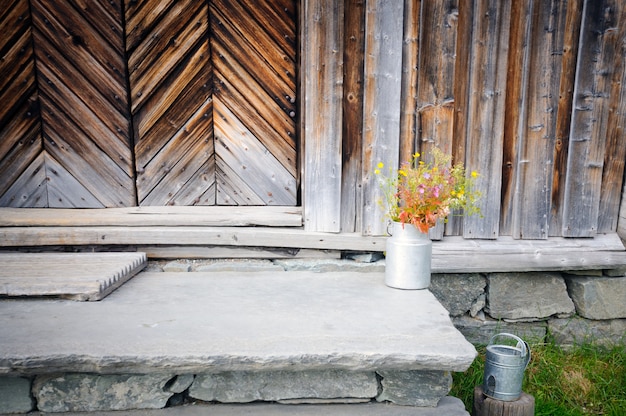 Old rustic wooden wall