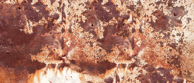 Old rusty painted metal 