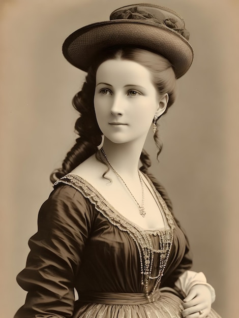 Old sepia photograph of young girl in 1920s